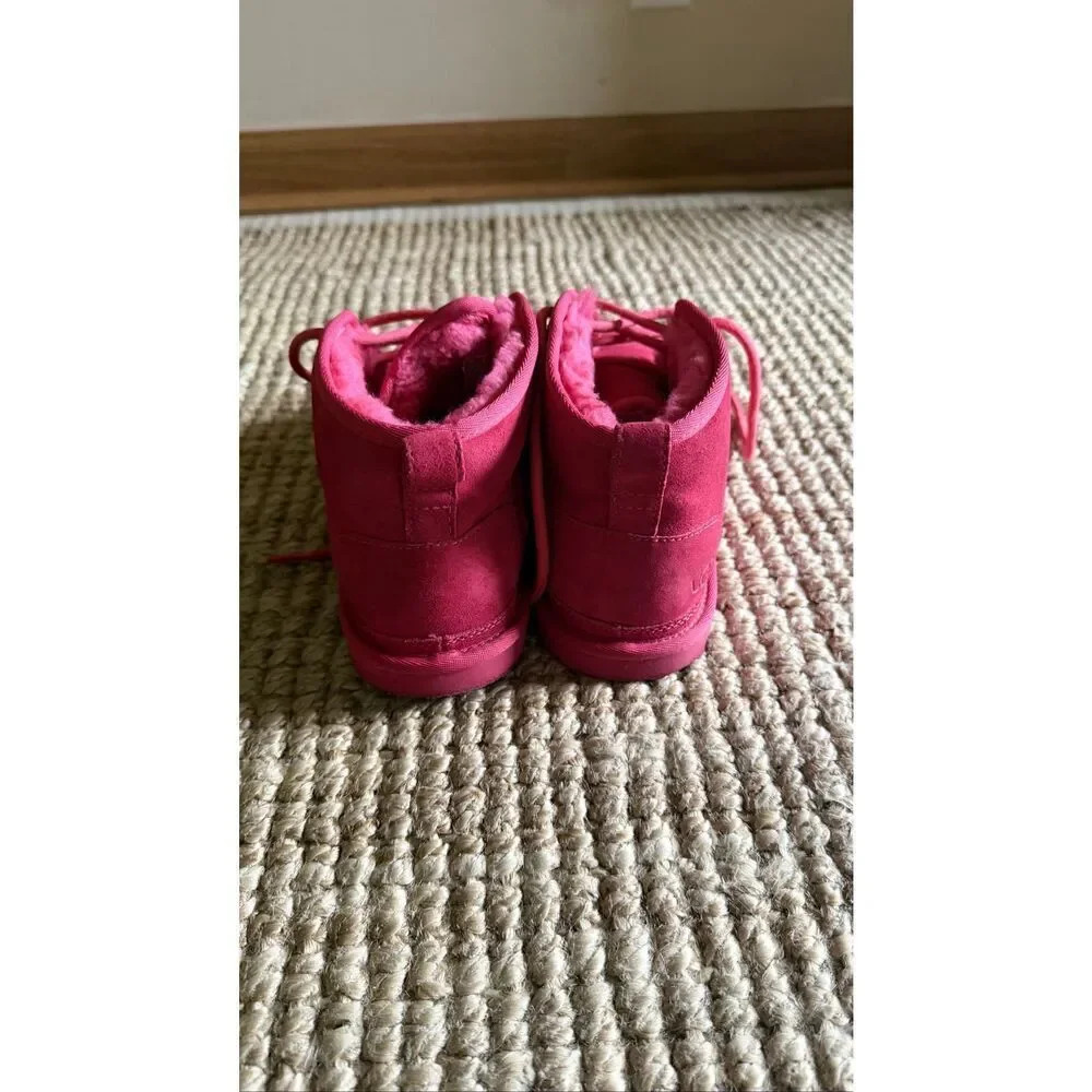 UGG Pink Neumel Boots Women’s Size 7 Shearling Lined Suede
